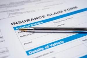 A picture from Mogy Law showing a car accident claims report.